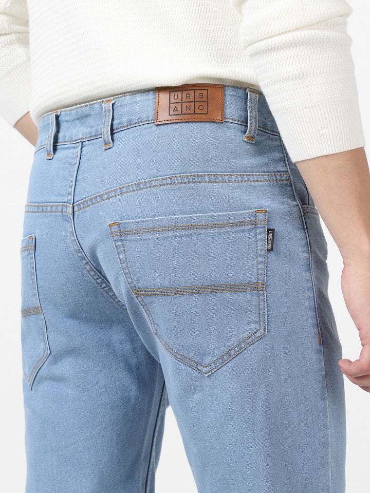 Urbano Fashion Men Blue Slim Fit Mid-Rise Clean Look Stretchable Jeans