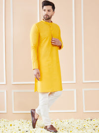 See Designs Mandarin Collar Long Sleeves Pure Cotton Straight Kurta