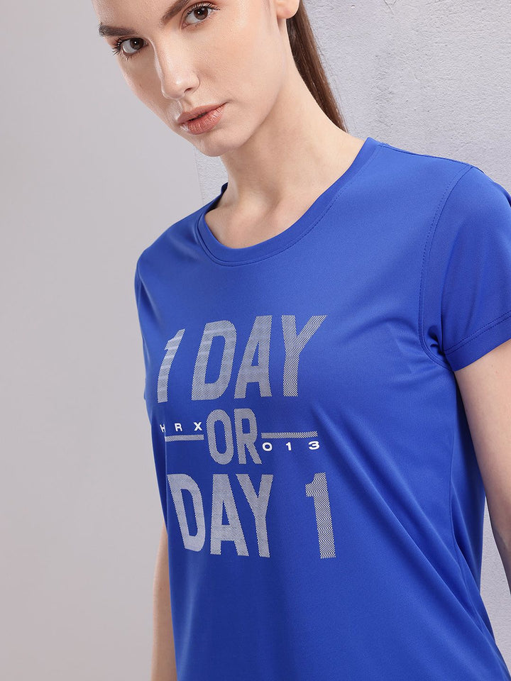 HRX by Hrithik Roshan Women Printed Rapid-Dry Training T-shirt