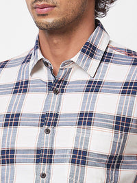 SPYKAR Tartan Checked Spread Collar Cotton Casual Shirt