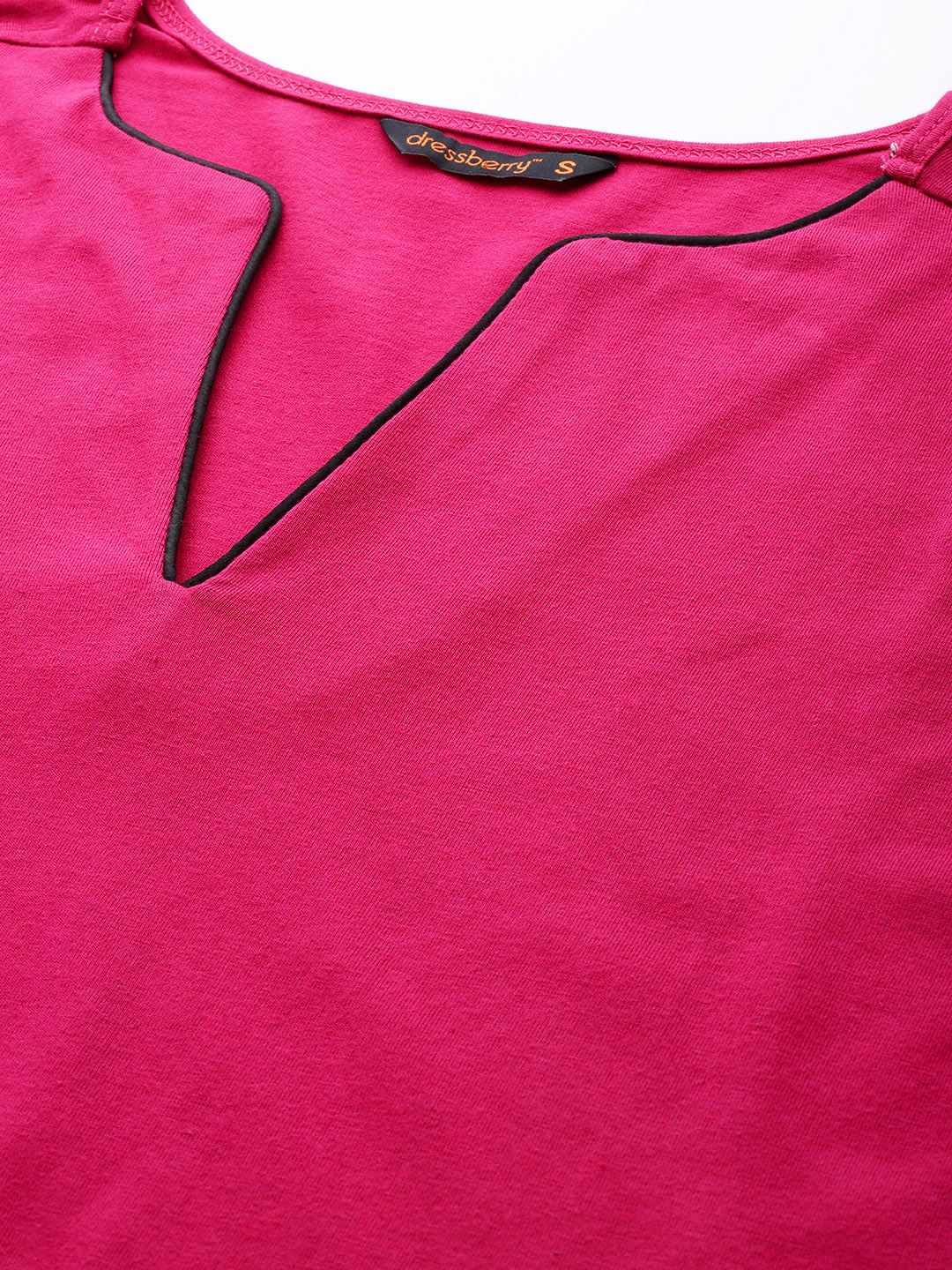 DressBerry Pink Solid Regular Top
