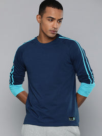 HRX By Hrithik Roshan Lifestyle Men Medieval Blue Bio-Wash Tshirts
