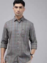 Park Avenue Slim Fit Checked Pure Cotton Casual Shirt