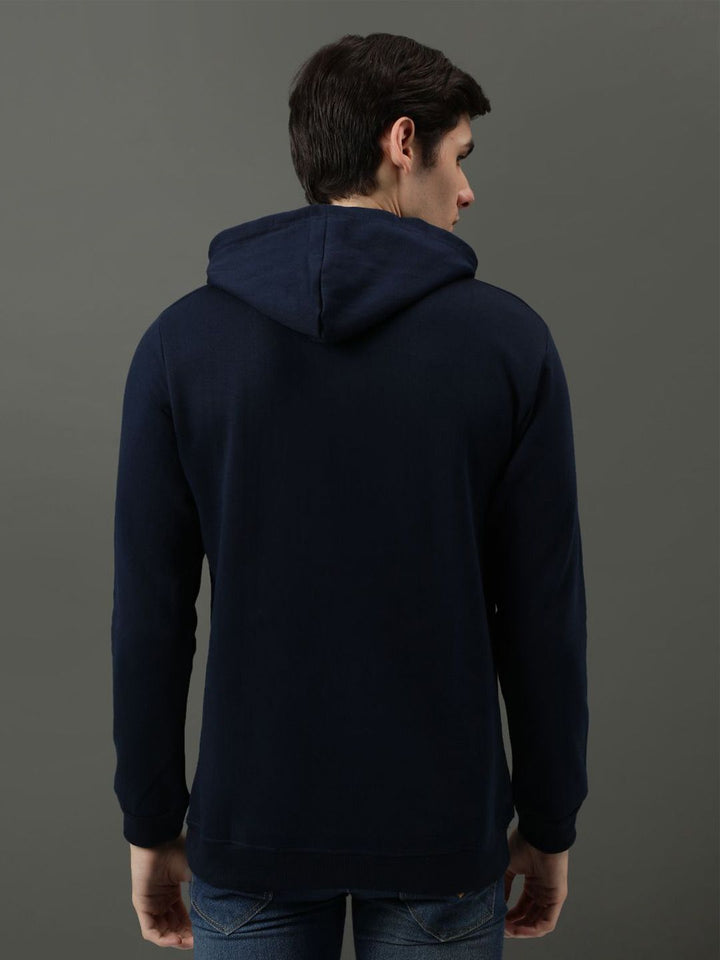 ADRO Men Graphic Printed Hooded Sweatshirt