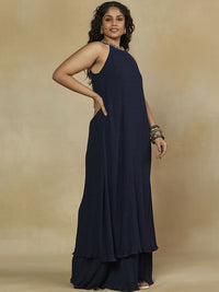 Mamicha Halter Leher Pakaian Maxi Georgette A-Line