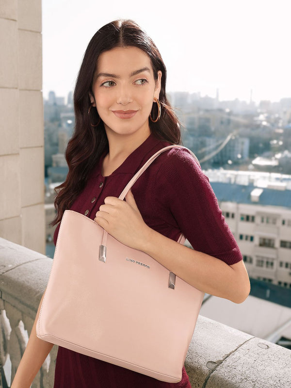 Lino Perros Dusty Pink Solid Laptop Bag