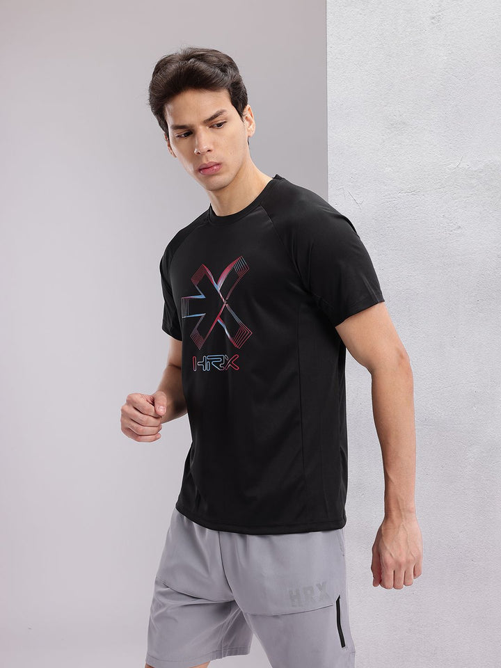 HRX by Hrithik Roshan Men Brand Logo Printed Rapid-Dry Training T-shirt