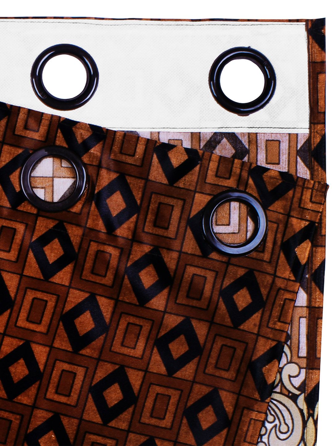 Story@home Bronze-Toned & Black 2 Pieces Ethnic Motifs Door Curtain