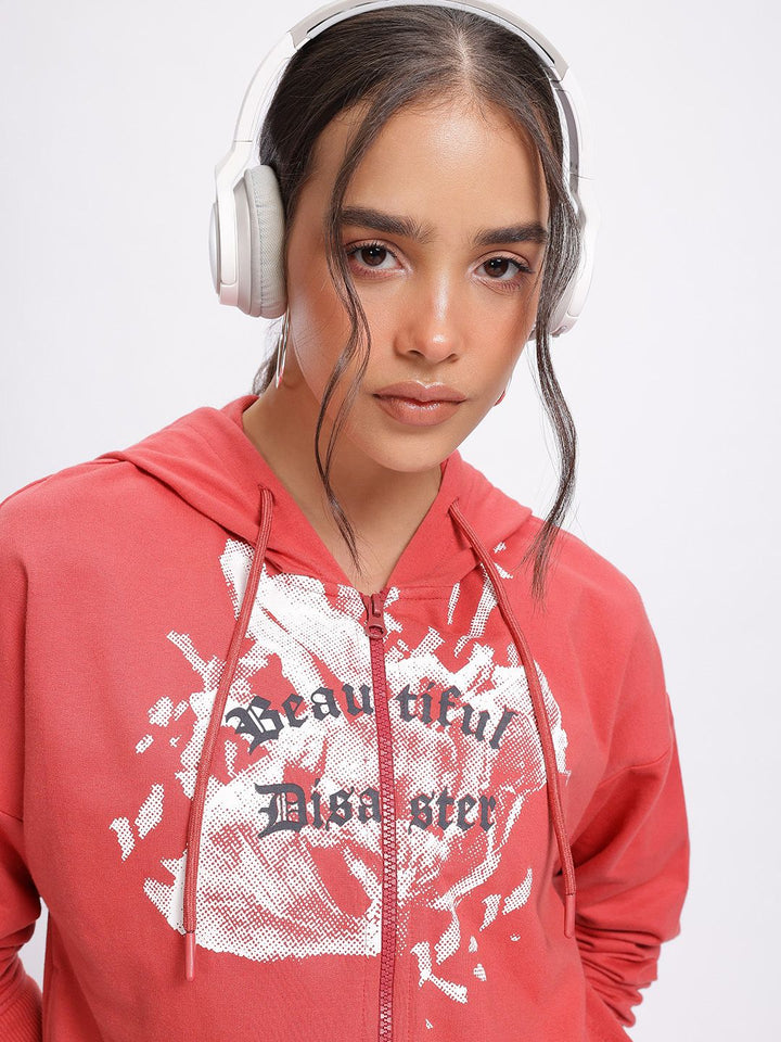 DressBerry Savage Statements Printed Hooded Sweatshirt