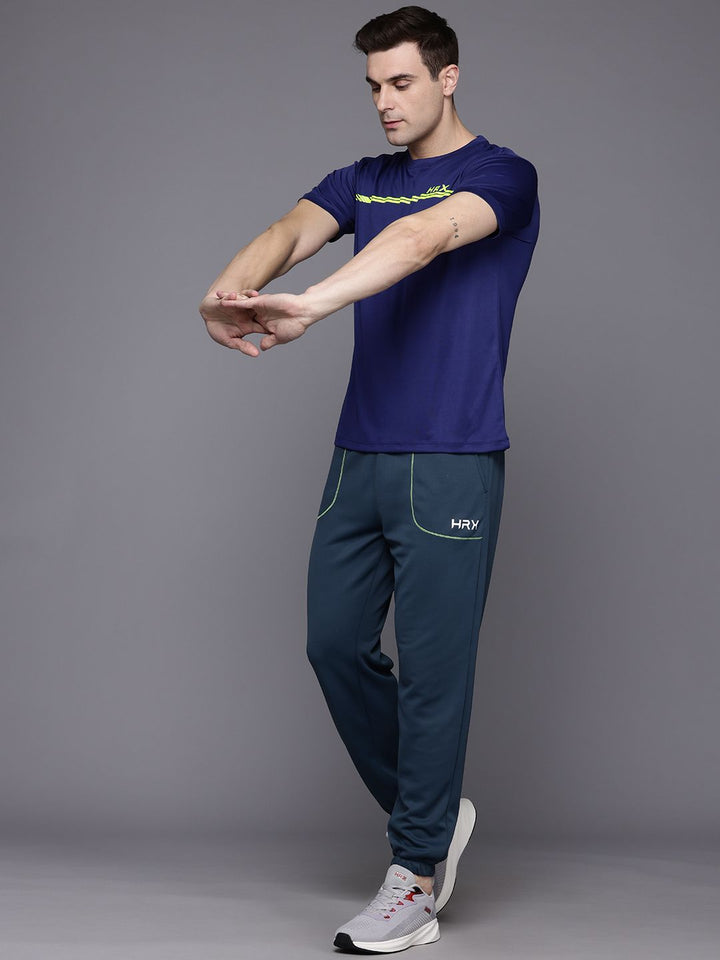 HRX by Hrithik Roshan Men Brand Logo Printed Detail Mid-Rise Rapid-Dry Training Joggers