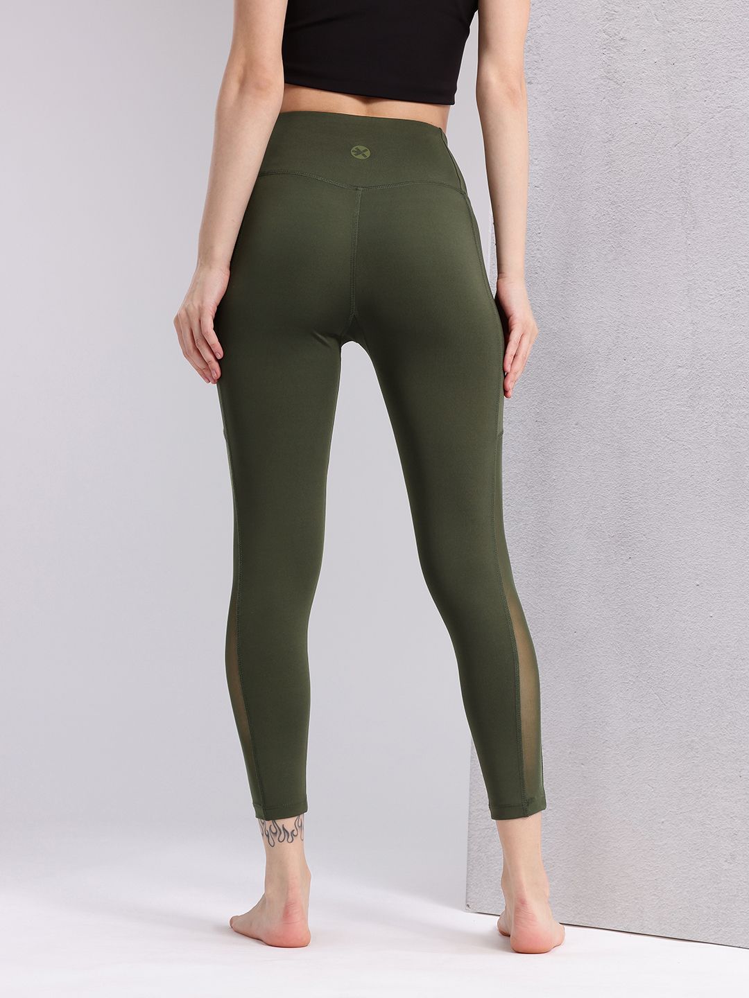 HRX by Hrithik Roshan Women Mesh Detail Rapid-Dry Yoga Tights