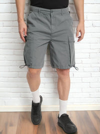 Bene Kleed Men Relaxed Fit Pure Cotton Cargo Shorts with Adjustable Hem