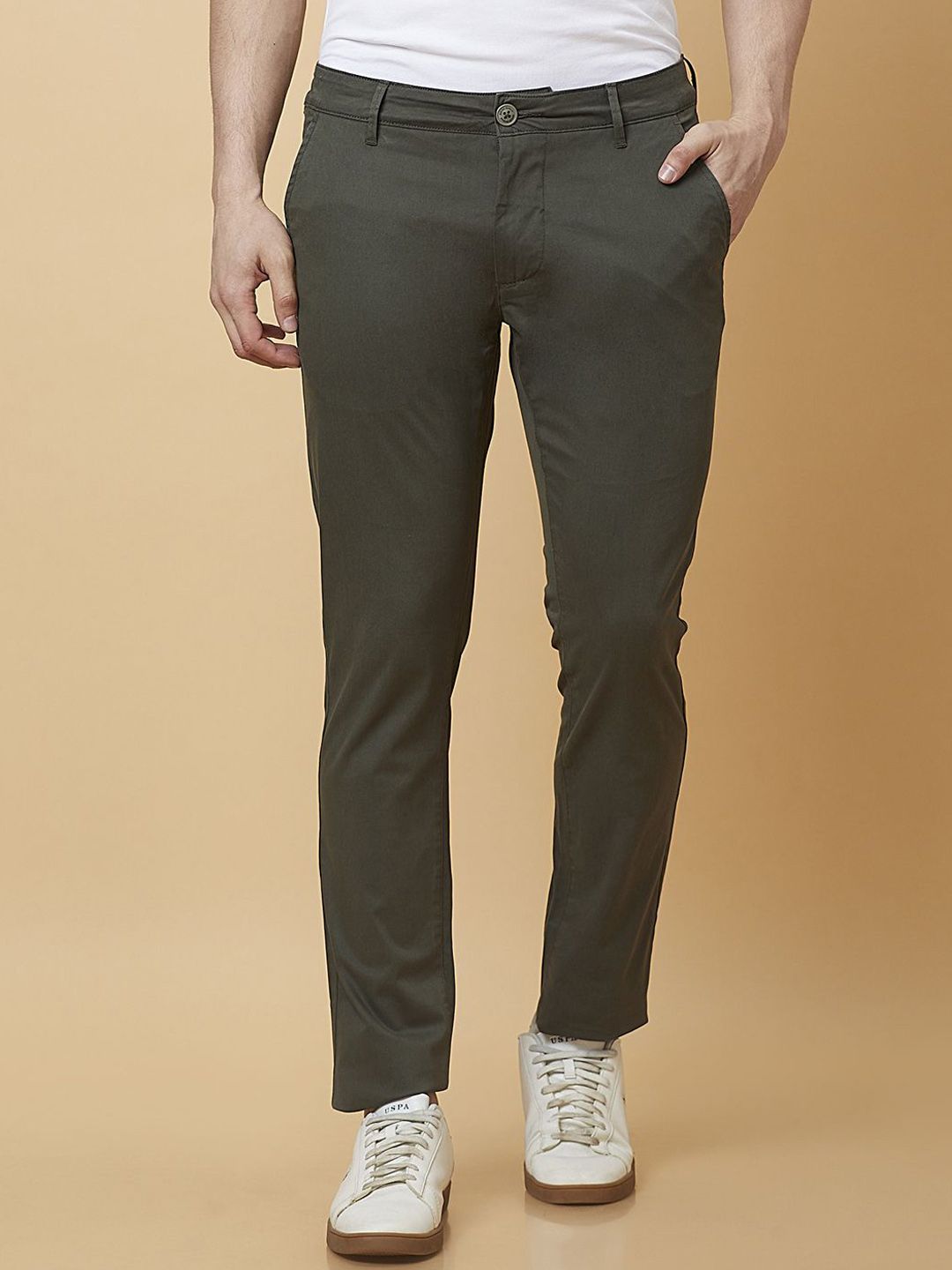 Being Human Men Classic Slim Fit Chinos Trousers