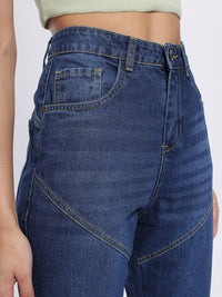 DressBerry Women Panelled Mid-Rise Regular Fit Jeans