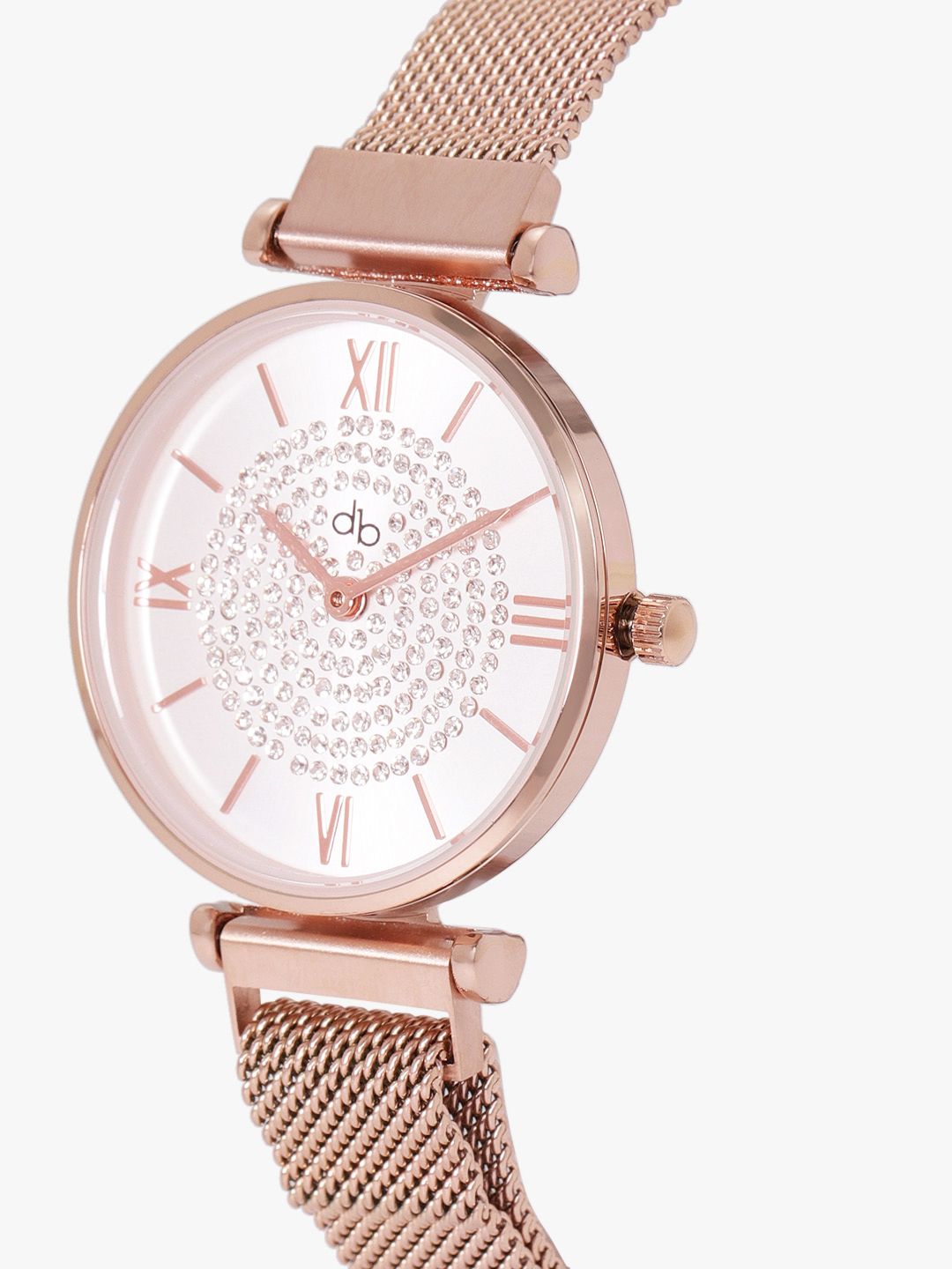 DressBerry Women Rose Gold-Toned Analogue Watch MFB-PN-LB-1236