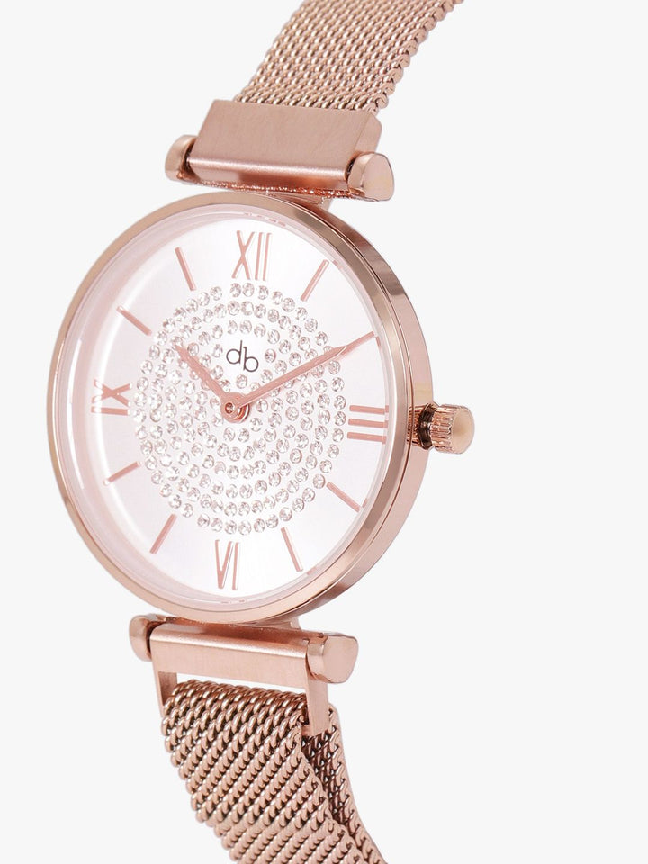 DressBerry Women Rose Gold-Toned Analogue Watch MFB-PN-LB-1236