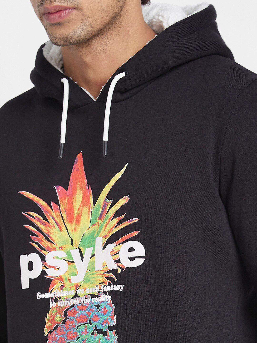 Being Human Graphic Printed Hooded Cotton Pullover