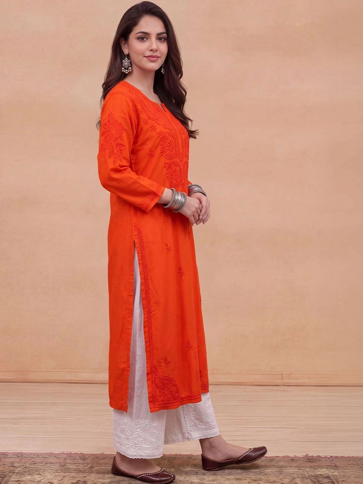 House of Chikankari Women Embroidered Chikankari Kurta