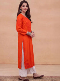 House of Chikankari Women Embroidered Chikankari Kurta