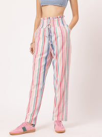 DressBerry Women Elevated Essentials Striped Trousers