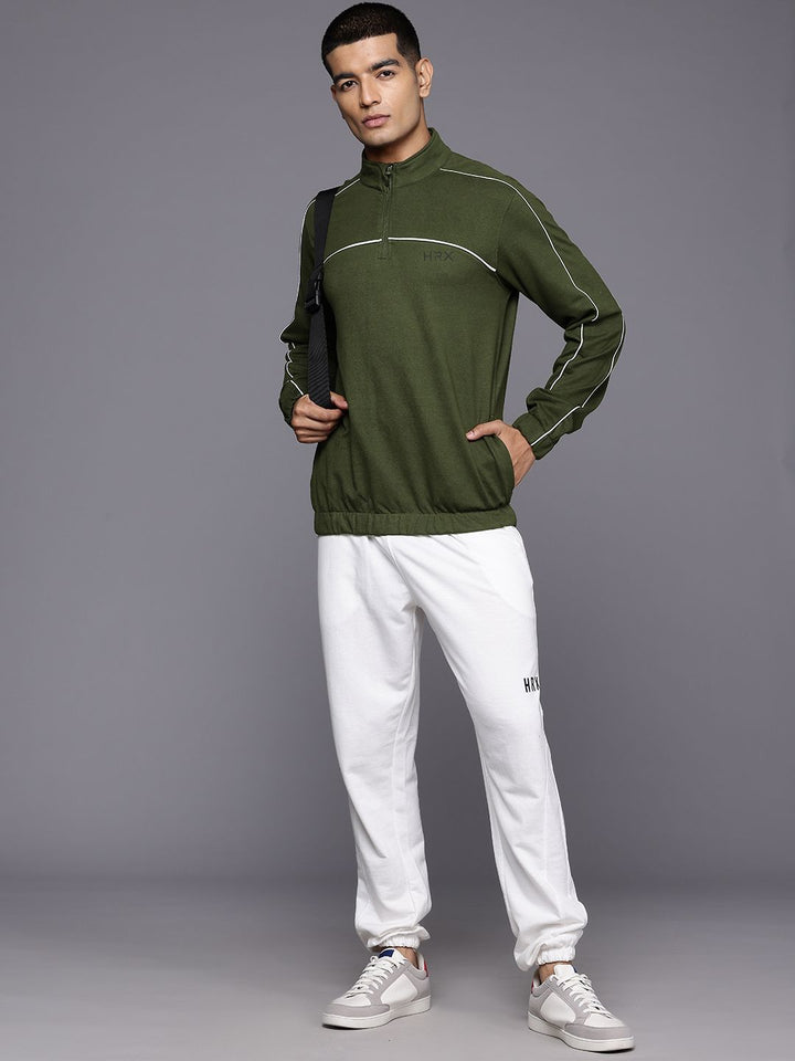 HRX by Hrithik Roshan Mock Collar Regular Longline Sweatshirt