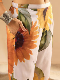 Indo Era Women Floral Printed Regular Kurta with Trousers