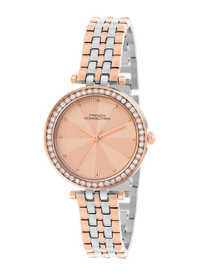 French Connection Women Round Dial & Stainless Steel Straps Analogue Watch FCN0146RTM