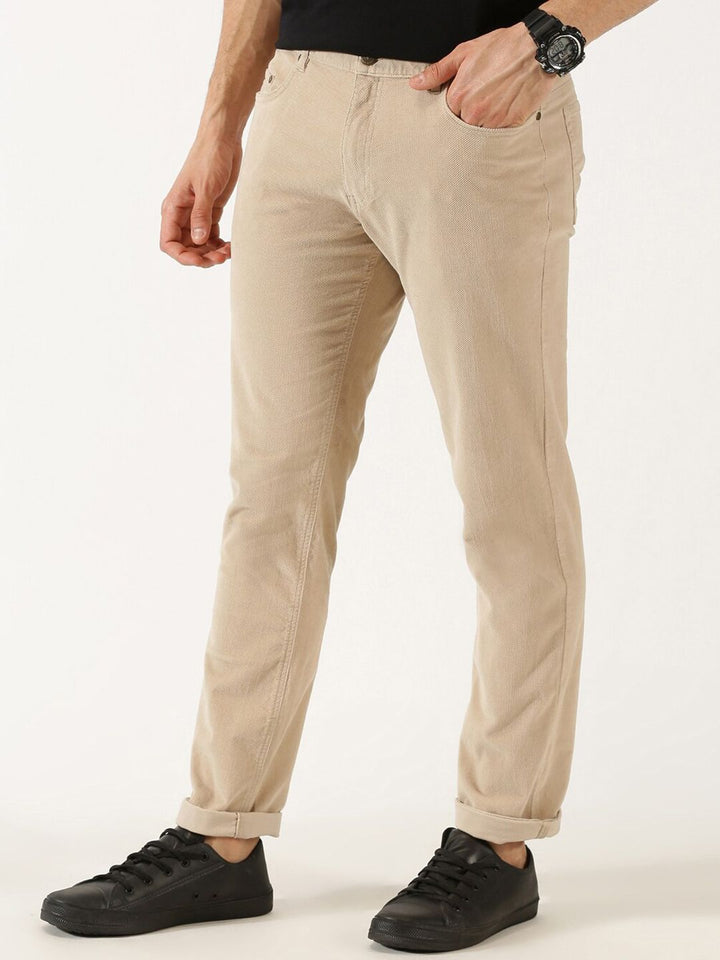 Thomas Scott  Men Regular Fit Corduroy Chinos Trousers
