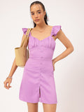 DressBerry Pastel Perfection Ruffles Bodycon Dress