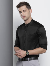 The Indian Garage Co. X Luxe Men Slim Fit Mandarin Collar Formal Shirt