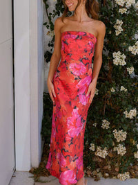 all about you Tie and Dye Print Off-Shoulder Maxi Dress