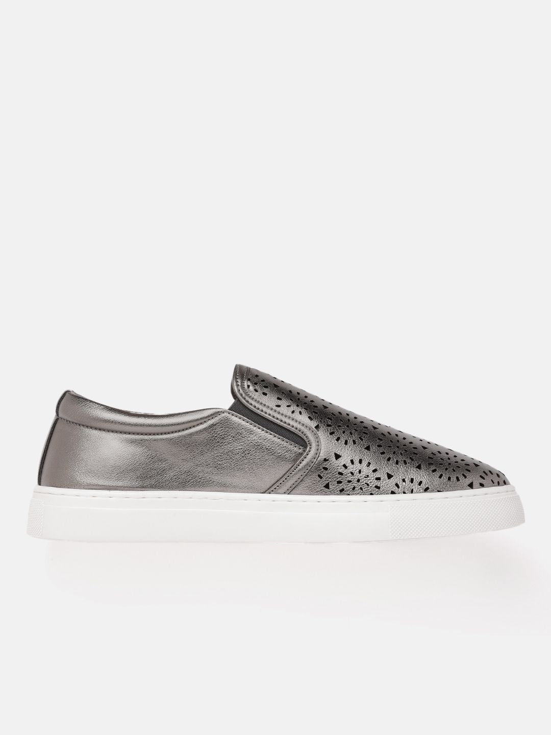 DressBerry Women Laser Cut Slip-On Sneakers