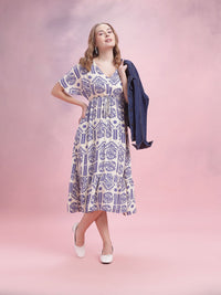 DressBerry Printed Empire Midi Dress