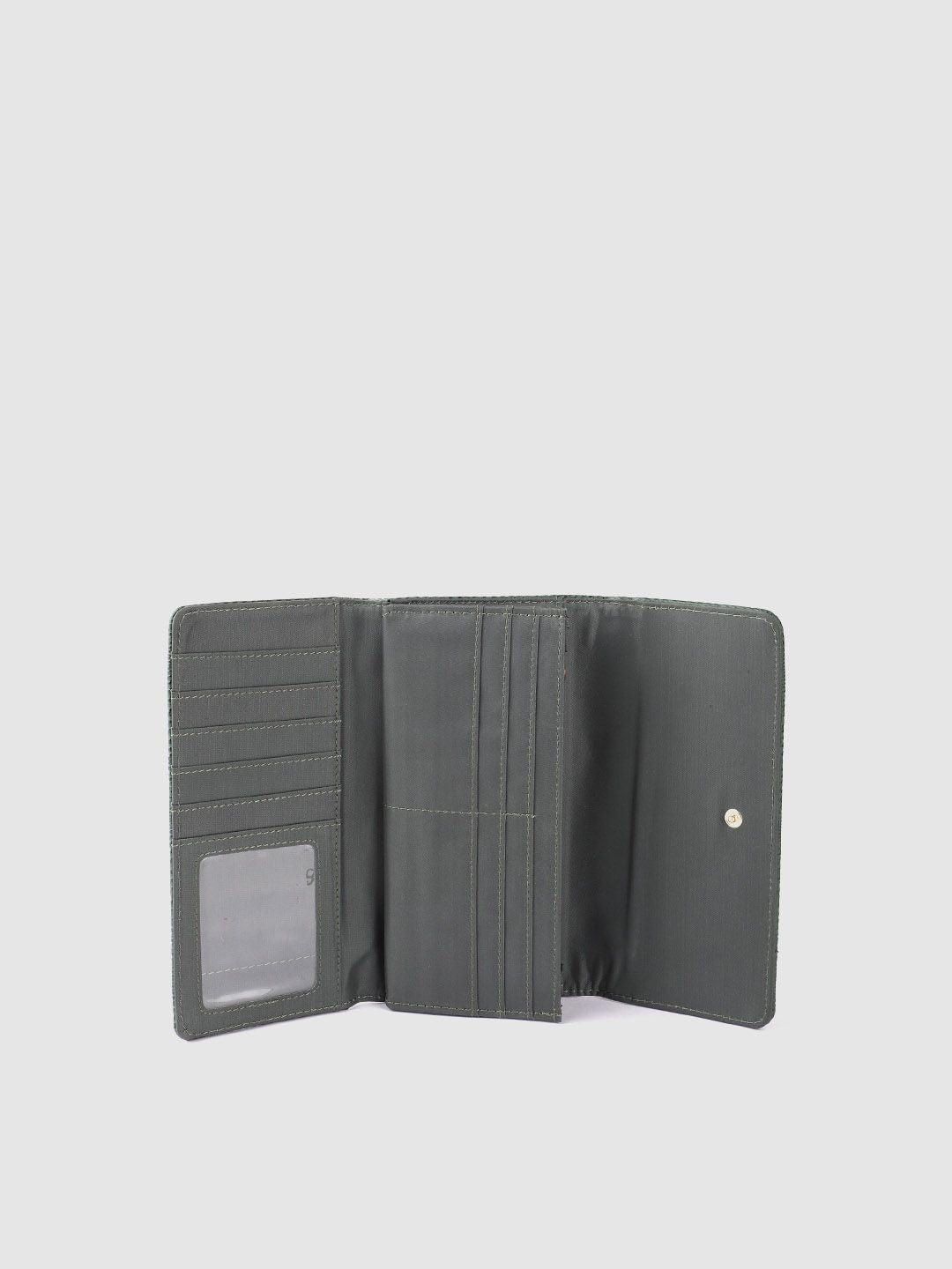Lino Perros Women Snakeskin Textured Three Fold Wallet
