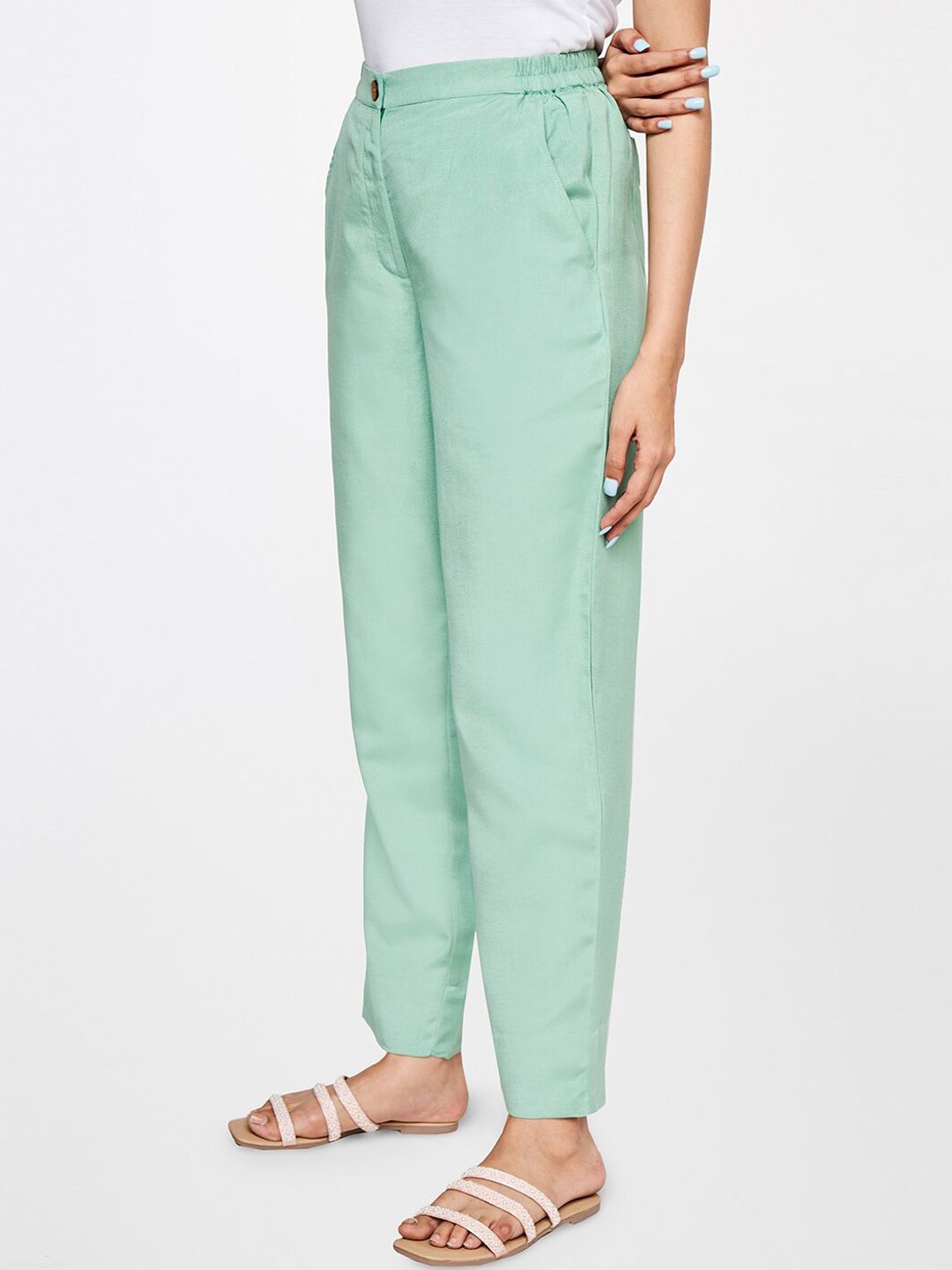 Global Desi Women Straight Fit Trousers