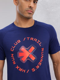 HRX by Hrithik Roshan Brand Logo Print Rapid-Dry Running T-shirt