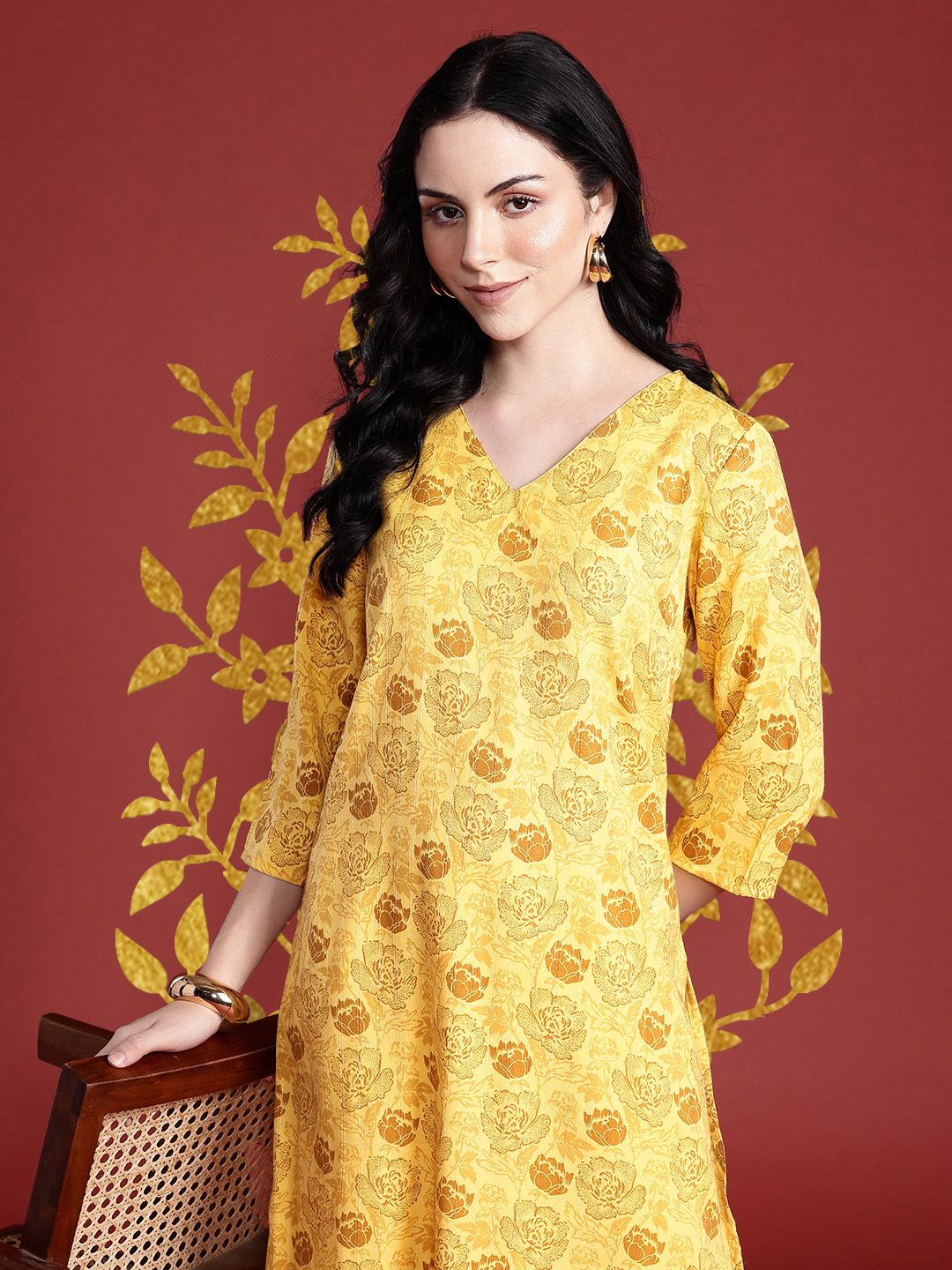 Anouk Women Pure Cotton Floral Printed Kurta