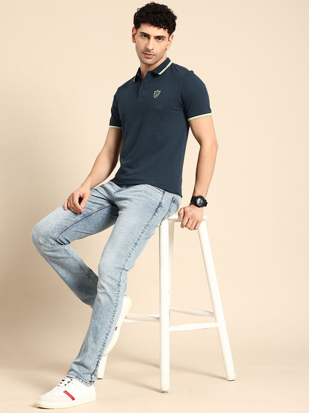 Being Human Polo Collar Pure Cotton T-shirt