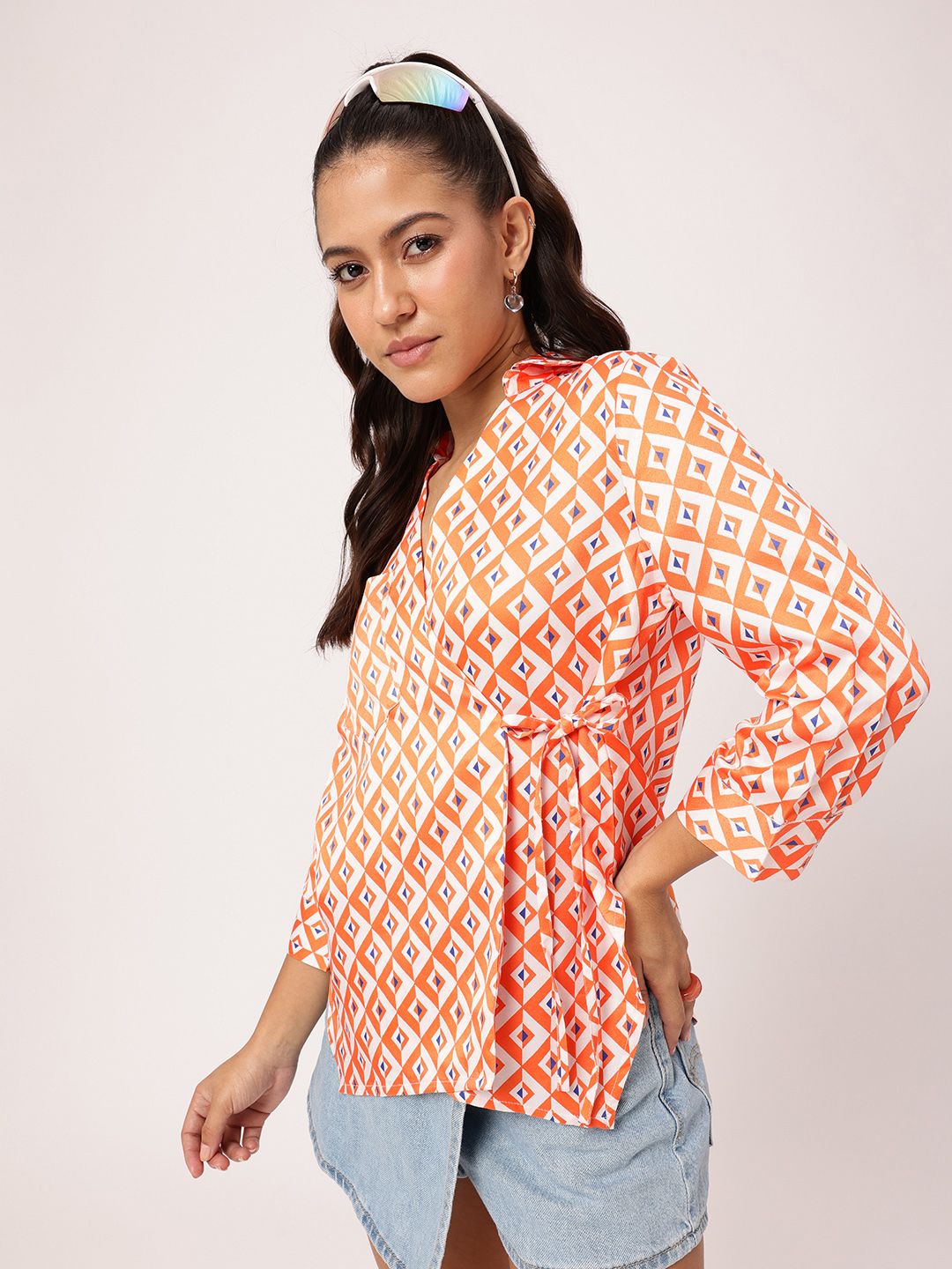 DressBerry Triangle of Awesomeness Shirt Style Wrap Top