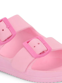 HRX by Hrithik Roshan Women Pink Rubber Sliders
