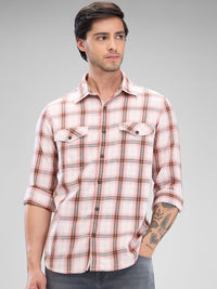 SPYKAR Men Slim Fit Tartan Checks Opaque Checked Casual Shirt