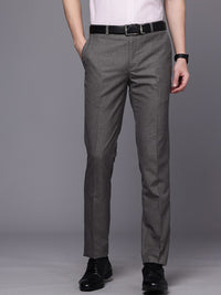 Raymond Men Textured Slim Fit Formal Trousers