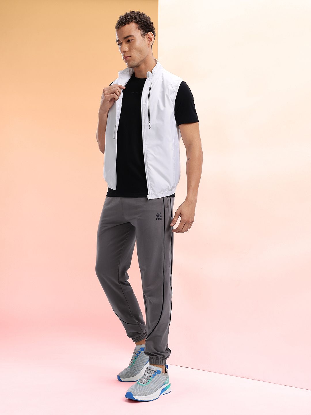 HRX by Hrithik Roshan Mock Collar Brand Logo Detail Gilet