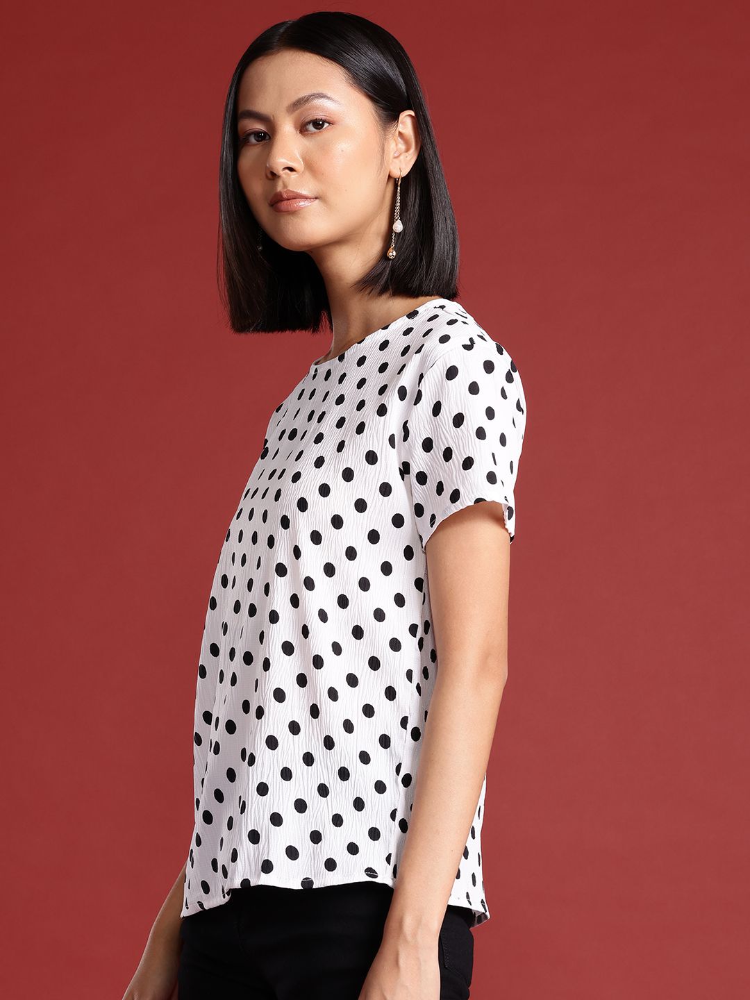 all about you Polka Dot Printed Top