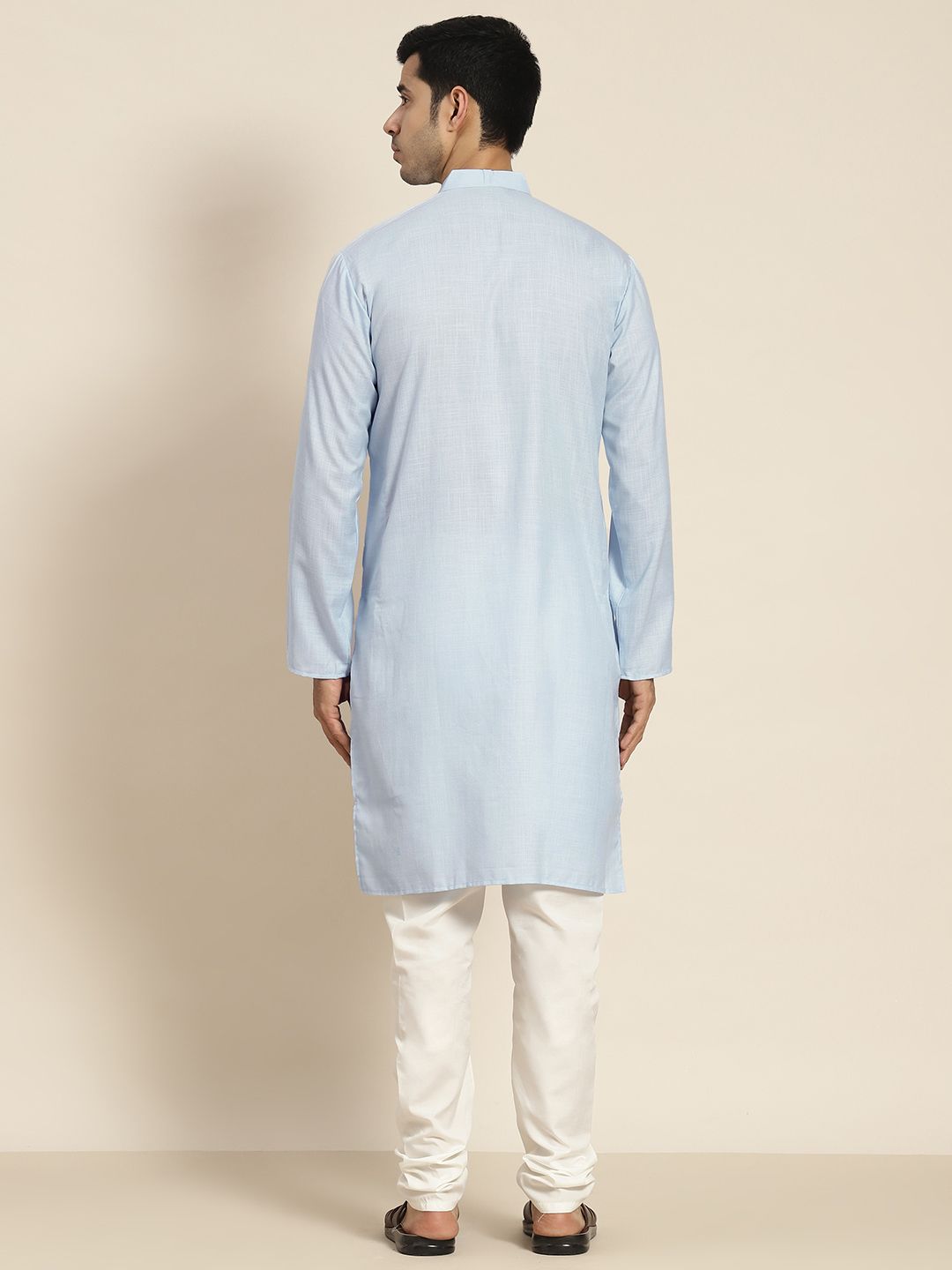SOJANYA Men Blue Solid Kurta