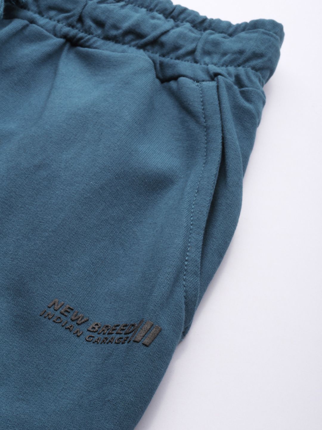 The Indian Garage Co Men Blue Solid Slim Fit Jogger