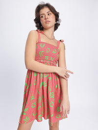 DressBerry Floral Fantasy Smocked A-Line Dress