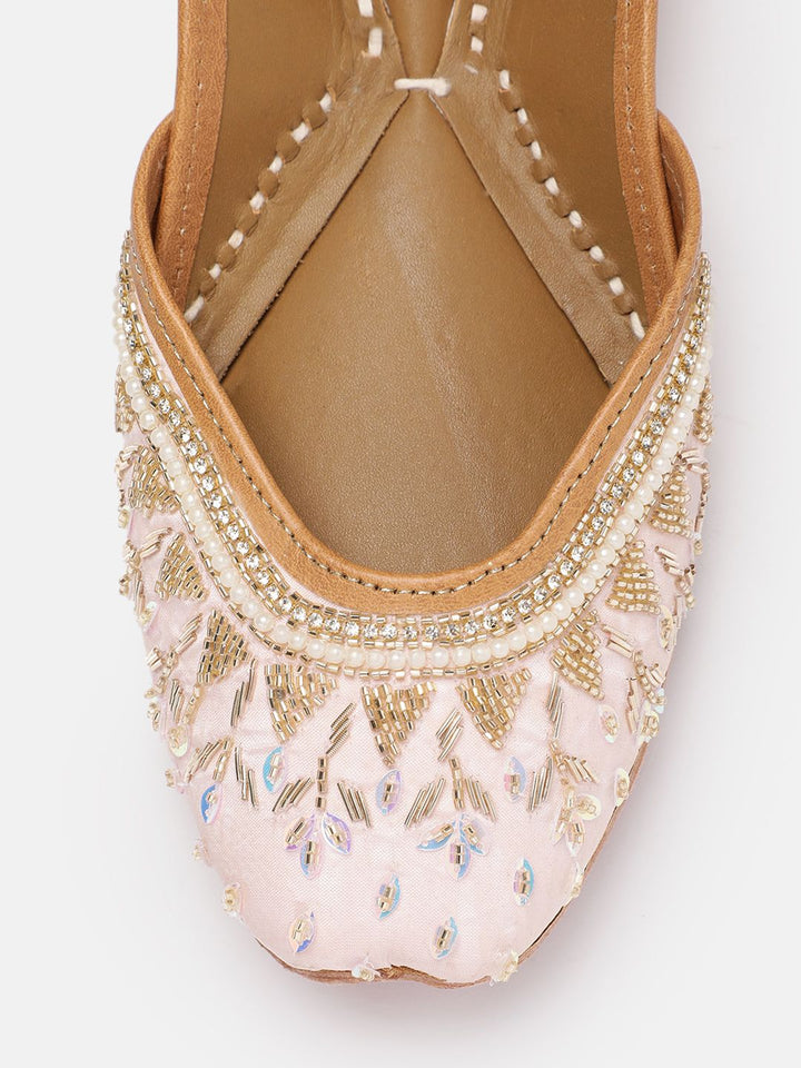 House of Pataudi Women Beads Embellished Mojaris