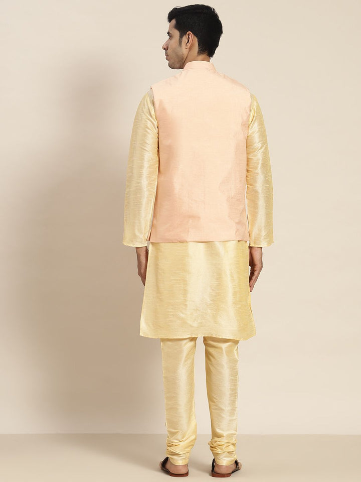 SOJANYA Kurta Berwarna Emas Lelaki dengan Churidar