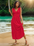 DressBerry Empire Maxi Dress with Tie-Ups Detail